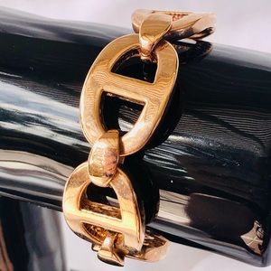 Bronze Milor Italy Rose Tone Mariner’s Link Runway Bracelet Small Size